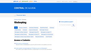 
                            6. Globoplay - Central de Ajuda - Globo