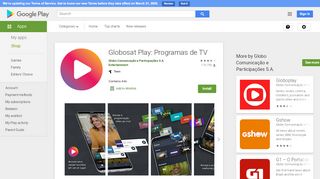 
                            8. Globosat Play: Programas de TV - Apps on Google Play