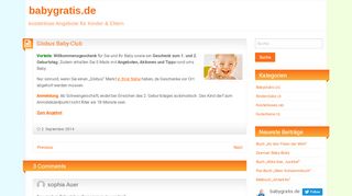 
                            10. Globus Baby-Club › babygratis.de