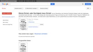 
                            8. Gloria Christi, oder Herrligkeit Jesu Christi: das ist: Beweißthum ...