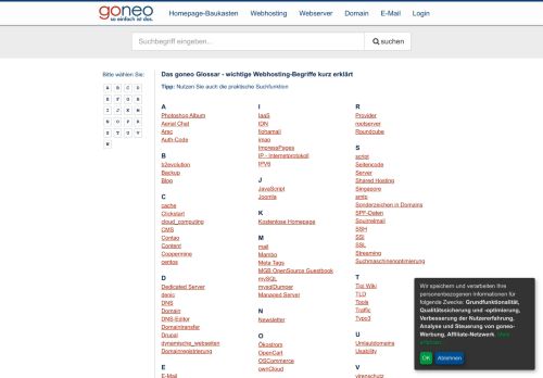 
                            8. Glossar mit wichtigen Hosting und Server Begriffe - goneo