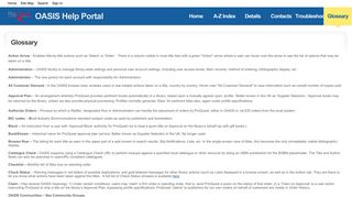 
                            5. Glossary - OASIS Help Portal - ProQuest