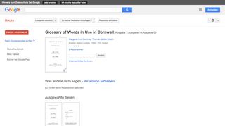 
                            12. Glossary of Words in Use in Cornwall - Google Books-Ergebnisseite