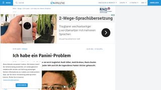 
                            8. Glosse - Ich habe ein Panini-Problem – LN - Lübecker Nachrichten