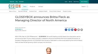 
                            5. GLOSSYBOX announces Britta Fleck as Managing Director of North ...