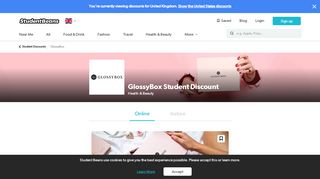 
                            11. GlossyBox student discounts & voucher codes | Student Beans