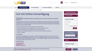 
                            6. GLS mit Online-Umverfügung I GLS-Paketdienst