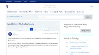 
                            10. Glücklich mit Wechsel zu Sunrise – Seite 3 | Swisscom Community