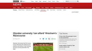 
                            11. Glyndwr university 'can afford' Wrexham's Racecourse - BBC News