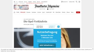 
                            10. GM-Chefin Mary Barra: Die Opel-Verkäuferin - FAZ