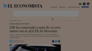 
                            10. GM ha conectado a más de 12,000 autos con el 4GLTE de Movistar ...