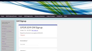 
                            10. GM Signup - Great Falls Gaming Rendezvous