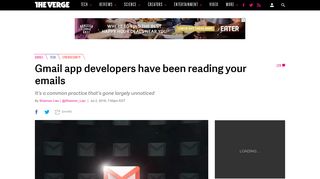 
                            8. Gmail app developers have been reading your emails - The Verge