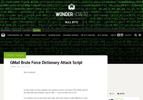 
                            5. GMail Brute Force Dictionary Attack Script « Null Byte :: WonderHowTo