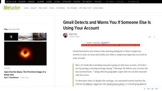 
                            11. Gmail Detects and Warns You If Someone Else Is Using Your Account