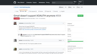 
                            2. Gmail doesn't support XOAUTH anymore · Issue #554 · jberkel/sms ...