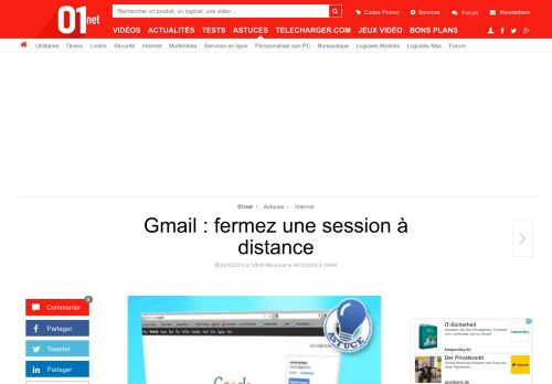 
                            9. Gmail : fermez une session à distance - 01Net