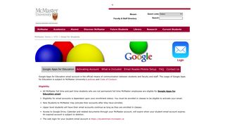 
                            8. Gmail for Students - McMaster University