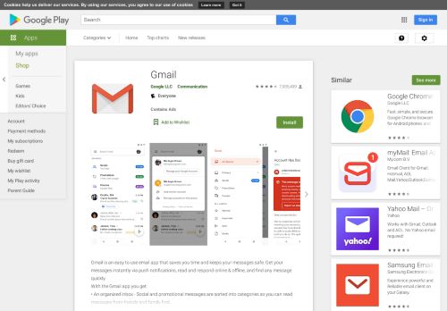 
                            5. Gmail - Google Play のアプリ