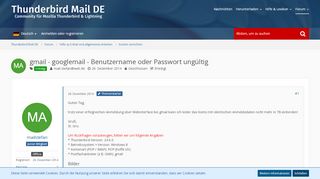 
                            6. gmail - googlemail - Benutzername oder Passwort ungültig - Konten ...