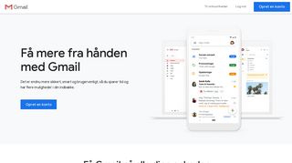 
                            5. Gmail – gratis lagerplads og gratis e-mails fra Google