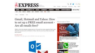 
                            8. Gmail, Hotmail and Yahoo: How to set up a FREE email account ...