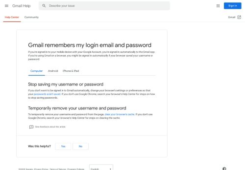 
                            8. Gmail husker min login-e-mail og adgangskode - Computer - Hjælp til ...