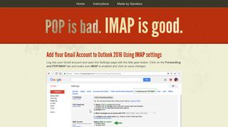 
                            12. Gmail in Outlook 2016 - IMAP vs POP3