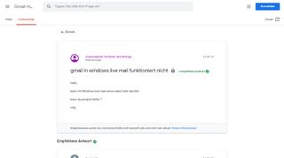 
                            3. gmail in windows live mail funktioniert nicht - Google Product Forums