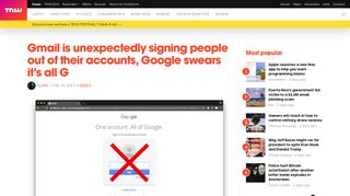 
                            11. Gmail is unexpectedly signing people out of their accounts, ...