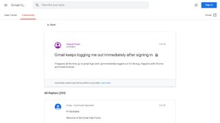 
                            8. Gmail keeps logging me out immediately after signing in - Google ...