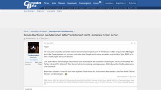 
                            5. Gmail-Konto in Live Mail über IMAP funktioniert nicht, anderes ...