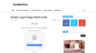 
                            7. Gmail Login Page Html Code Download - DotNetTec