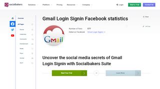 
                            3. Gmail Login Signin | Detailed statistics of Facebook page | Socialbakers