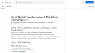 
                            3. Gmail-Nachrichten über andere E-Mail-Clients mit POP abrufen ...