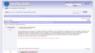 
                            4. Gmail non più accessibile da TB - Forum Mozilla Italia