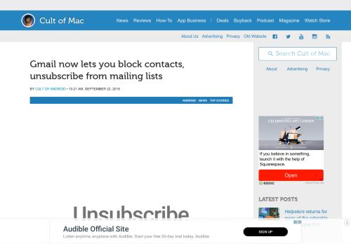 
                            13. Gmail now lets you block contacts, unsubscribe from ... - Cult of Mac