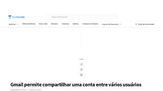 
                            9. Gmail permite compartilhar uma conta entre vários usuários - TecMundo