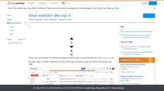 
                            7. Gmail redirection after sign in - Stack Overflow
