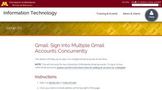 
                            3. Gmail: Sign Into Multiple Gmail Accounts Concurrently | IT@UMN