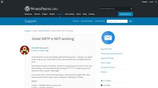 
                            5. Gmail SMTP is NOT working | WordPress.org