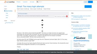 
                            6. Gmail: Too many login attempts - Stack Overflow
