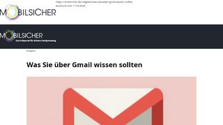 
                            9. Gmail - was Sie darüber wissen sollten - Rezension - mobilsicher.de