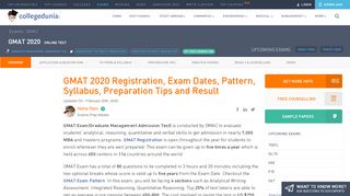 
                            9. GMAT 2018 Registration, Eligibility, Exam Date, Pattern, Syllabus, Fee