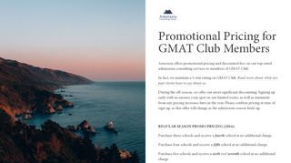 
                            7. GMAT Club Discounts - Amerasia Consulting Group