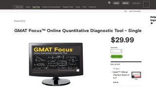 
                            12. GMAT Focus® Online Quantitative Diagnostic Tool - 1 use | mba.com