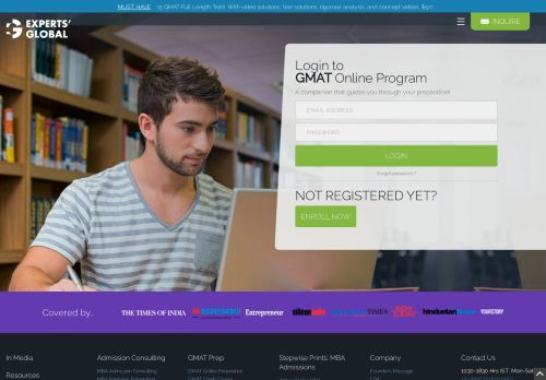 
                            11. GMAT Preparation Online - Login | Experts' Global