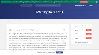 
                            8. GMAT Registration 2018 (Application Form) - Apply here - Study Abroad