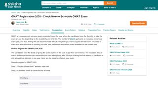 
                            5. GMAT Registration 2019: Check Application Form & Exam Fees here
