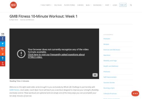 
                            6. GMB Fitness 10-Minute Workout: Week 1 - Whole Life Challenge